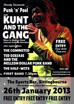 Ted DiBiase & the Million Dollar Punk Band - The Sports Bar, Sittingbourne, Kent 26.1.13